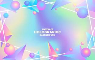 3D Holographic Background vector