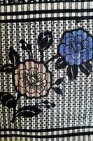 Printed Floral Design on Fabric photo