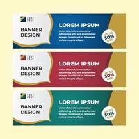 simple banner template design vector