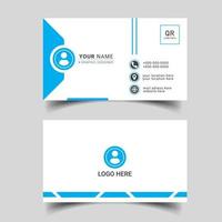 blue business card clean and professional vector
