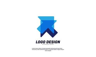 stock vector abstract creative brand identity arrow for company or business multicolor design template