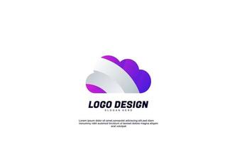 stock vector abstract creative cloud for business or corporate gradient color design template