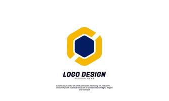 stock vector abstract creative idea logo brand identity for economy finance company logo design template colorful