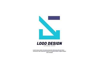 abstract creative shapes idea modern logo finance company business design template vector