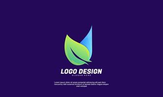 hoja de logotipo de idea creativa abstracta de vector de stock para plantilla de diseño de color degradado de empresa y negocio