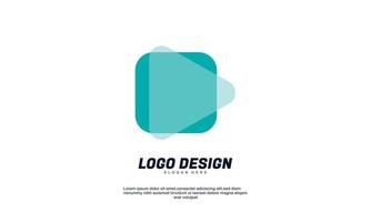 awesome stock vector abstract idea triangle rectangle logo for business or company with multicolor design