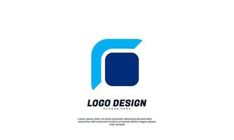 awesome stock abstract creative rectangle idea logo for business corporate with colorful design template vector