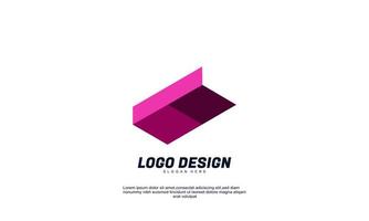 creative modern icon design logo element with company business card template best for brand identity and logotypes vector