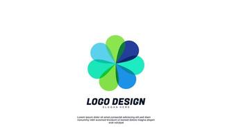 stock vector abstract creative company business brand transparent multicolor gradient design logo with flat design