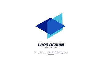 awesome creative abstract modern design logo element with business card template best for brand vector