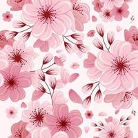 Cherry Blossom Seamless Pattern vector