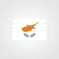 Cyprus Flag with brush style vector