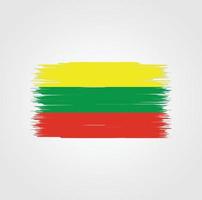 Lithuania Flag with brush style vector