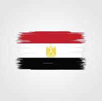 bandera de egipto con estilo de pincel vector