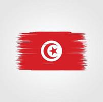 Tunisia Flag with brush style vector