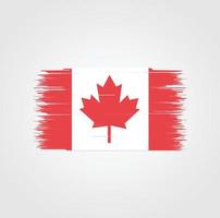 bandera de Canadá con estilo de pincel vector