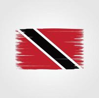 Flag of Trinidad and Tobago with brush style vector