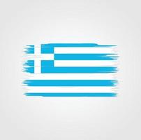 bandera de grecia con estilo de pincel vector
