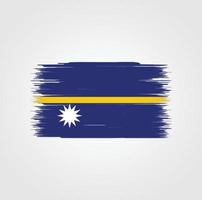 bandera de nauru con estilo de pincel vector