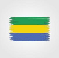 Flag of Gabon with brush style vector