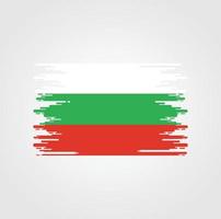 Bulgaria Flag With Watercolor Brush style design vector