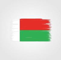 Madagascar Flag with brush style vector