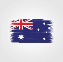 bandera de australia con estilo de pincel vector