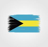 bandera de bahamas con estilo de pincel vector