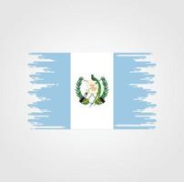 bandera de guatemala con diseño de estilo de pincel de acuarela vector