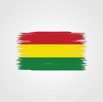 Bolivia Flag with brush style vector