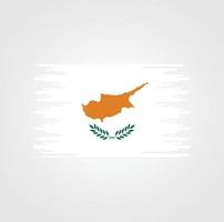 Cyprus Flag With Watercolor Brush style design vector