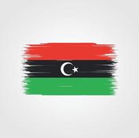 Libya Flag with brush style vector