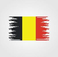 bandera de bélgica con diseño de estilo de pincel de acuarela vector