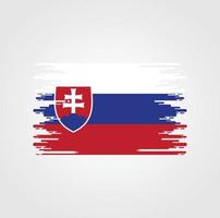 Slovakia Flag With Watercolor Brush style design vector