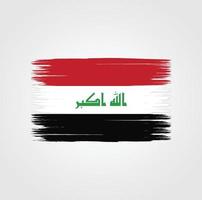 Flag of Iraq with brush style vector