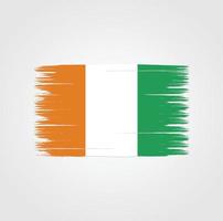 Flag of Cote Dlvoire with brush style vector