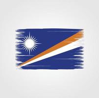 bandera de las islas marshall con estilo pincel vector