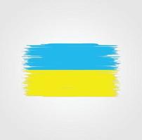 Ukraine Flag with brush style vector