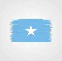 bandera de somalia con estilo de pincel vector