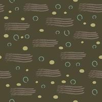 Seamless pattern scribbles and circles vector