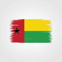 Guinea Bissau Flag with brush style vector