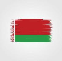 Belarus Flag with brush style vector