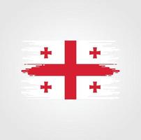 Georgia Flag With Watercolor Brush style design vector