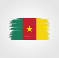 Cameroon Flag with brush style vector
