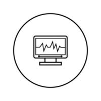 ecg, vector de diseño de icono de salud electrónica.