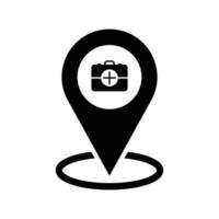 hospital location icon design vector. vector