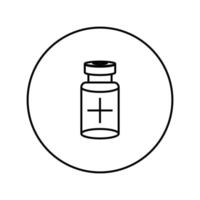 Medicine bottle icon. capsule, tablet, vaccine bottle vector icon.