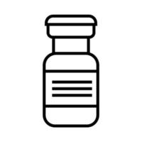 Medicine bottle icon. capsule, tablet, vaccine bottle vector icon.