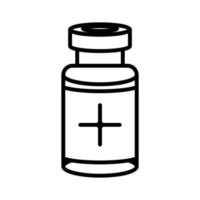 Medicine bottle icon. capsule, tablet, vaccine bottle vector icon.