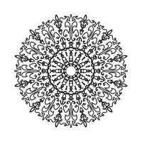 patrón circular en forma de mandala para henna, mehndi, tatuaje, decoración. adorno decorativo en estilo étnico oriental. página de libro para colorear. vector